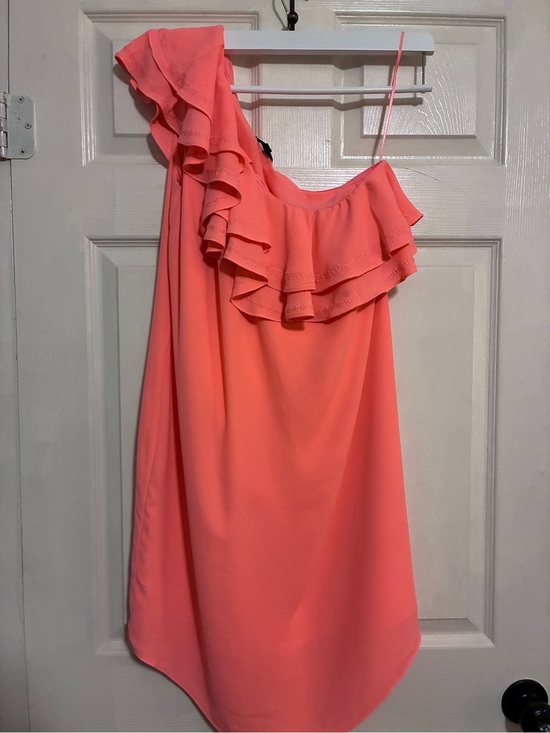 Apt. 9 Dresses & Skirts - One-Shoulder Ruffle Coral Pink Women's Dress Apt 9